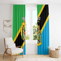 Personalised Tanzania Union Day Window Curtain Coat Of Arms With Map
