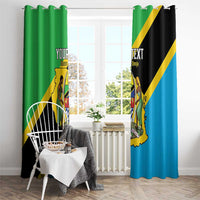 Personalised Tanzania Union Day Window Curtain Coat Of Arms With Map