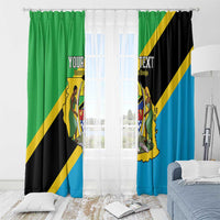 Personalised Tanzania Union Day Window Curtain Coat Of Arms With Map