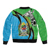 Tanzania Giraffe Bomber Jacket Coat Of Arms African Pattern