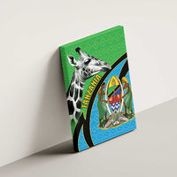Tanzania Giraffe Canvas Wall Art Coat Of Arms African Pattern