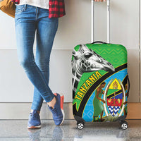Tanzania Giraffe Luggage Cover Coat Of Arms African Pattern