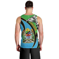 Tanzania Giraffe Men Tank Top Coat Of Arms African Pattern