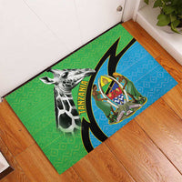 Tanzania Giraffe Rubber Doormat Coat Of Arms African Pattern