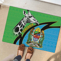 Tanzania Giraffe Rubber Doormat Coat Of Arms African Pattern