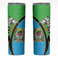 Tanzania Giraffe Skinny Tumbler Coat Of Arms African Pattern