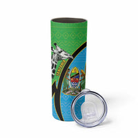 Tanzania Giraffe Skinny Tumbler Coat Of Arms African Pattern