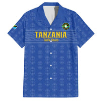 Custom Tanzania Football Family Matching Off The Shoulder Long Sleeve Dress and Hawaiian Shirt Go Taifa Stars
