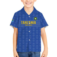 Custom Tanzania Football Family Matching Off Shoulder Short Dress and Hawaiian Shirt Go Taifa Stars