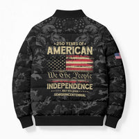 United States Bomber Puffer Jacket Semiquincentennial Anniversary - Camo Style