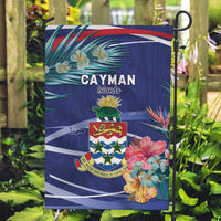 Personalized Cayman Islands Garden Flag Coat Of Arms Tropical Flowers