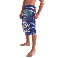 Personalized Cayman Islands Lavalava Coat Of Arms Tropical Flowers