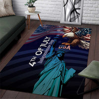 Fourth Of July USA Area Rug Eagle - Statue Of Liberty