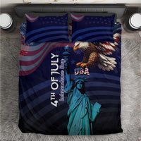Fourth Of July USA Bedding Set Eagle - Statue Of Liberty
