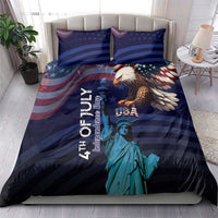 Fourth Of July USA Bedding Set Eagle - Statue Of Liberty