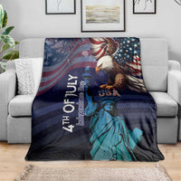 Fourth Of July USA Blanket Eagle - Statue Of Liberty