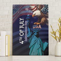 Fourth Of July USA Canvas Wall Art Eagle - Statue Of Liberty
