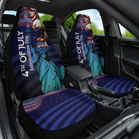 Fourth Of July USA Car Seat Cover Eagle - Statue Of Liberty