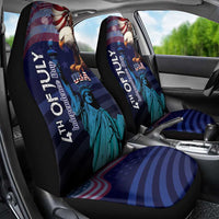 Fourth Of July USA Car Seat Cover Eagle - Statue Of Liberty