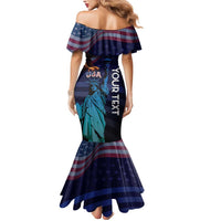 Personalized Fourth Of July USA Mermaid Dress Eagle - Statue Of Liberty