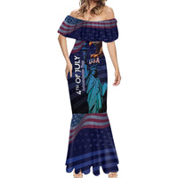 Personalized Fourth Of July USA Mermaid Dress Eagle - Statue Of Liberty