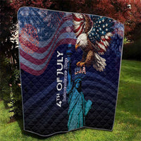 Fourth Of July USA Quilt Eagle - Statue Of Liberty