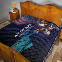 Fourth Of July USA Quilt Eagle - Statue Of Liberty
