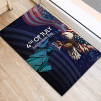 Fourth Of July USA Rubber Doormat Eagle - Statue Of Liberty