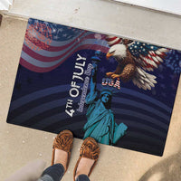 Fourth Of July USA Rubber Doormat Eagle - Statue Of Liberty