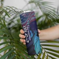 Fourth Of July USA Skinny Tumbler Eagle - Statue Of Liberty