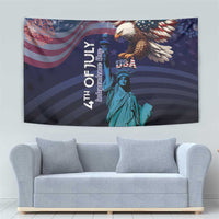 Fourth Of July USA Tapestry Eagle - Statue Of Liberty