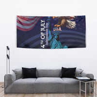 Fourth Of July USA Tapestry Eagle - Statue Of Liberty