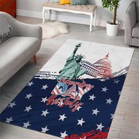 Fourth Of July Area Rug Happy USA Independence Day