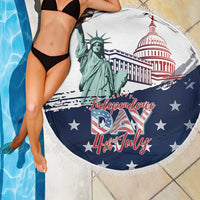 Fourth Of July Beach Blanket Happy USA Independence Day