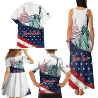 Personalized Fourth Of July Family Matching Tank Maxi Dress and Hawaiian Shirt Happy USA Independence Day