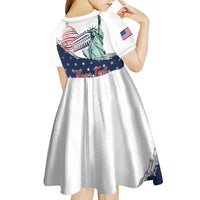 Personalized Fourth Of July Kid Short Sleeve Dress Happy USA Independence Day
