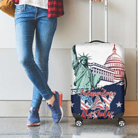 Fourth Of July Luggage Cover Happy USA Independence Day