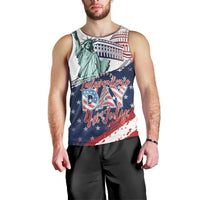 Personalized Fourth Of July Men Tank Top Happy USA Independence Day