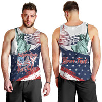 Personalized Fourth Of July Men Tank Top Happy USA Independence Day