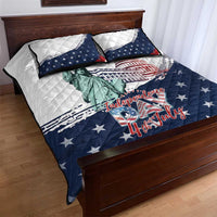 Fourth Of July Quilt Bed Set Happy USA Independence Day