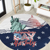 Fourth Of July Round Carpet Happy USA Independence Day