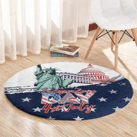 Fourth Of July Round Carpet Happy USA Independence Day