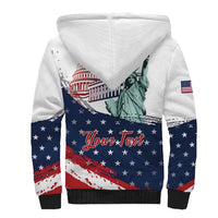 Personalized Fourth Of July Sherpa Hoodie Happy USA Independence Day