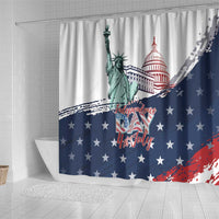 Fourth Of July Shower Curtain Happy USA Independence Day