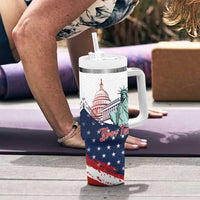 Personalized Fourth Of July Tumbler With Handle Happy USA Independence Day
