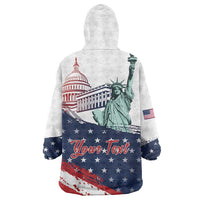 Personalized Fourth Of July Wearable Blanket Hoodie Happy USA Independence Day