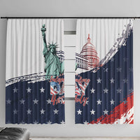 Fourth Of July Window Curtain Happy USA Independence Day