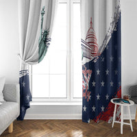 Fourth Of July Window Curtain Happy USA Independence Day