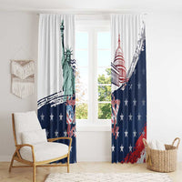 Fourth Of July Window Curtain Happy USA Independence Day