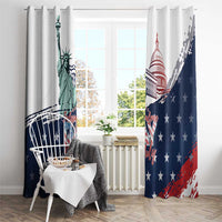 Fourth Of July Window Curtain Happy USA Independence Day